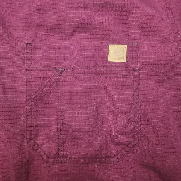 Carhartt Scrub To Mens XL Ripstop Canvas Burgundy Nurse Medical - Picture 2 of 8